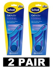 2 PAIR SCHOLL GEL ACTIV FORMAL SUPPORTED FEEL SPRINGINESS SIZE SMALL 4.5-8.5 NEW