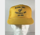 Vintage Blevins Tires Cap Hat Snap Back Trucker Mesh Rope Brim Perrysville OH