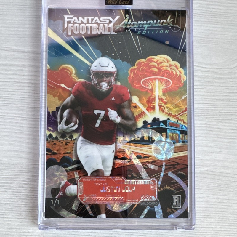 Justin Joly 1/1 Wild Card Atompunk Fantasy Football Tight End 🔥