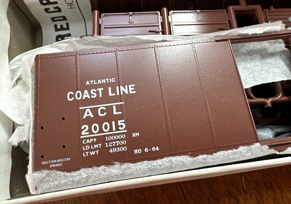 Red Caboose HO Kit #RC-8004a AAR Box Car Atlantic Coast Line #20015 NOS NY - Image 3 of 4