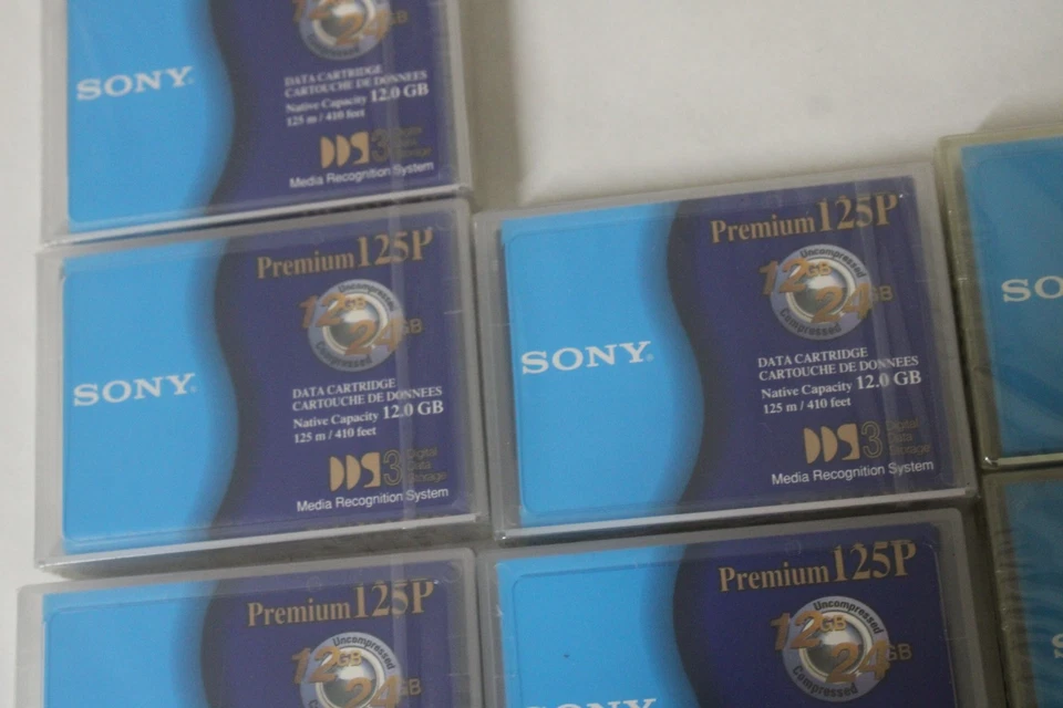 5 Sony DGD125P Data Cartridges New All Sealed  2 DGD15CL - Image 3 of 4