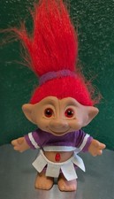 GTI Treasure Troll Cheerleader Red Hair Eyes Gem PR Outfit Vintage 1998