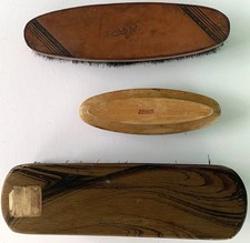 Shoe  Clothes Vintage Brushes Lot of 3 Wooden Horsehair That Salty Salt