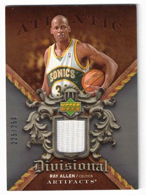2007-08 UD Artifacts Ray Allen Game-Used Jersey # d 225/250 - NRMT / MINT - HTF!