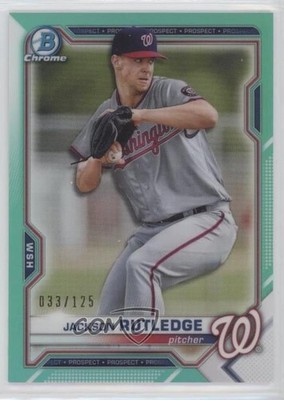 2021 Bowman Chrome Prospects Aqua Refractor 33/125 Jackson Rutledge #BCP-103 s3g