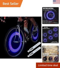 Luce LED universale per pneumatici bici - impermeabile al neon bagliore, confezione da 2 per gite notturne