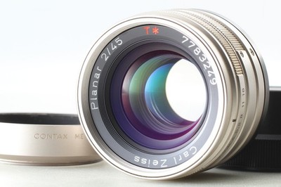 [N MINT w/Hood] Contax Carl Zeiss Planar T* 45mm f2 AF Lens for G1 G2 From JAPAN