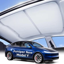 Zanch 2025-2026 Tesla Model Y Juniper Glass Roof Sunshade Grey No Sag #R016