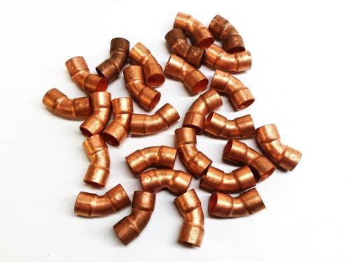 Unbranded 1/2" Sweat 45 Degree Copper Elbow Coupling [Lot of 27] NOS