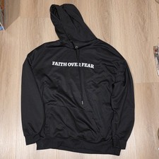 Shein Faith Over Fear Hooded Sweatshirt Hoodie Christian Catholic God Jesus XL