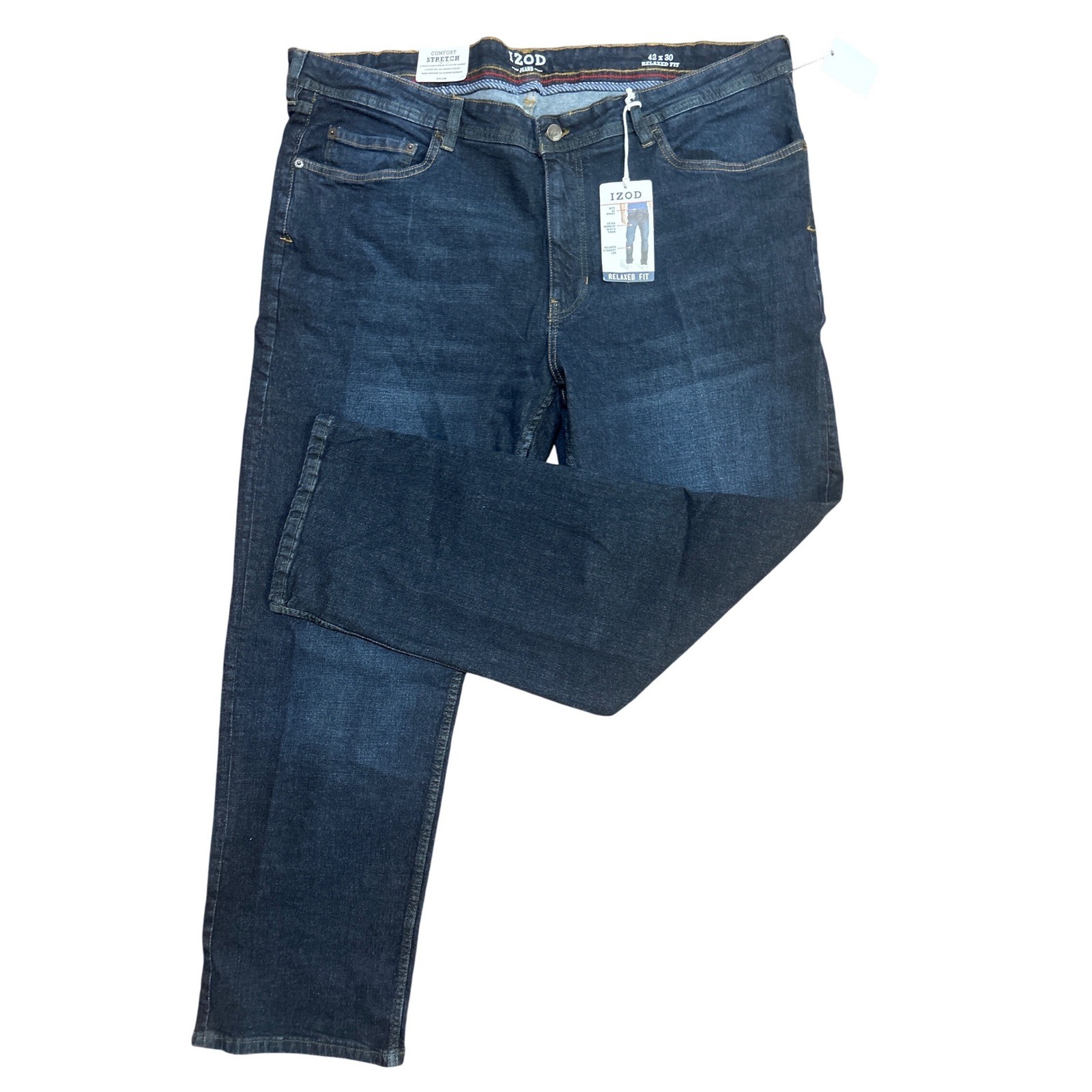 S Relaxed Fit Comfort Stretch Jeans Dark Wash 42x30 Sportfle
