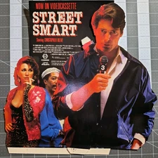 Street Smart (1987) Now on Videocassette Video Store Promo Display 13x13...