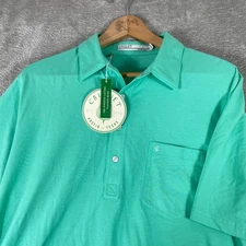 Criquet Polo Shirt Mens Large Green Pima Cotton Stretch Golf Outdoors Preppy