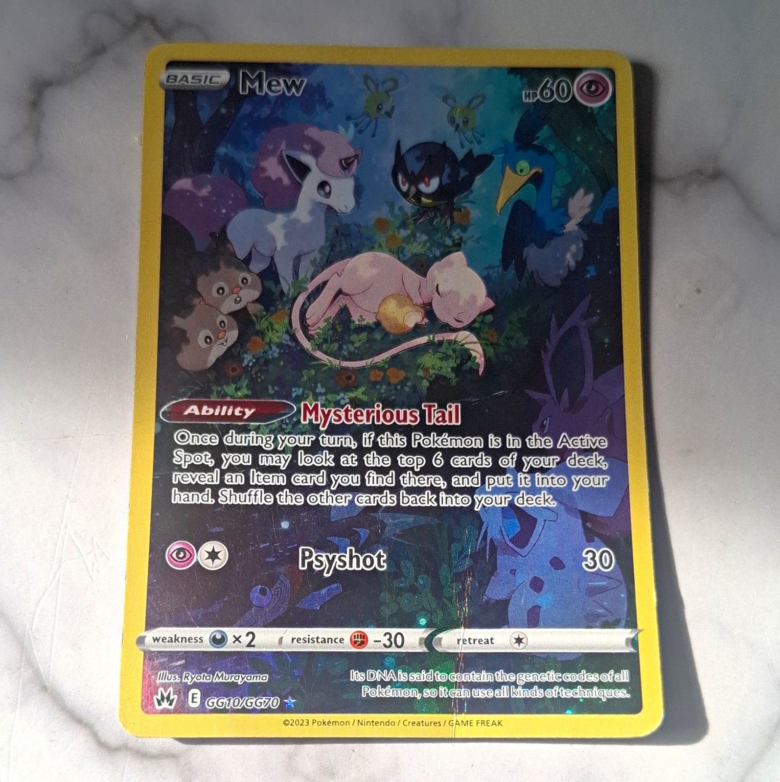 Pokémon TCG Mew GG10/GG70 Crown Zenith Galarian Gallery Full Art Holo