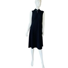 Ralph Lauren Black Velvet Dress Size Uk 10