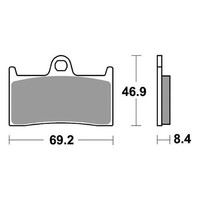 Set BeläGe Bremse SBS 966DS-1 Yamaha 600 YZF-R6 17/20