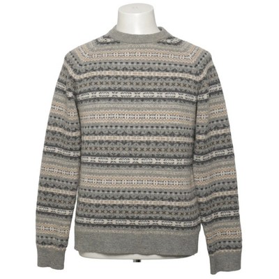 H&M, Strickpullover, Größe: M, Grau/Beige/Weiß, Acryl/Polyamid/Wolle #qKe