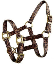 Showman Foal/Mini Nylon Cheetah Print Halter