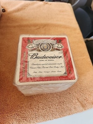LOT OF Sealed Vintage  BUDWEISER BAR COASTERS CARDBOARD X 47