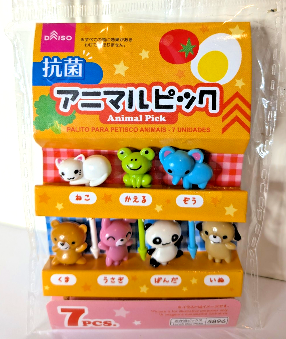 Japanese Lunch Box Bento Food Picks DAISO Animal Theme Nikukyu 7pcs Japan Kawaii