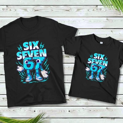 FRUIT OF THE LOOM Kids Boys Girls Adults 67 Gamer Fun T-Shirt Christmas Six Seven Xmas Tee Gift