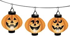 Amscan Halloween Paper Lanterns 15" x 13 3/4", Orange