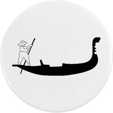 'Man Rowing in Gondola' Button / Lapel Badges (BB059353)