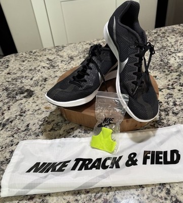 Nike Zoom Rival Track & Field Distance Spikes Shoes‎ Men\'s 12 NEW DC8725-001 Nike Zoom Rival Track & Field Distance Spikes Black Silver  main image 4