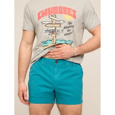 NEW Chubbies The Ultramarines Originals Stretch Twill Shorts Marine Blue Weekend