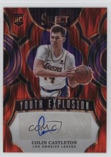 2023-24 Panini Select Red Flash Prizm 16/49 Colin Castleton #YE-CTL Auto 1oc2