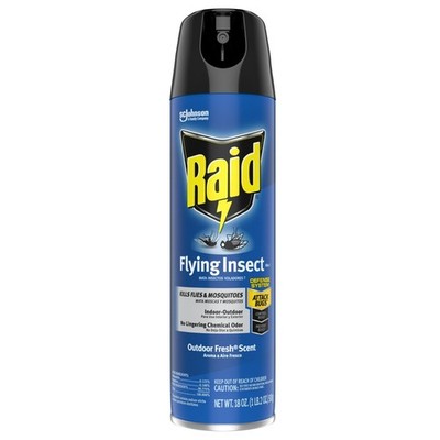 Raid Flying Insect Killer 18 oz Spray Bug Mosquito Fly Gnat Fruit Fly Indoor