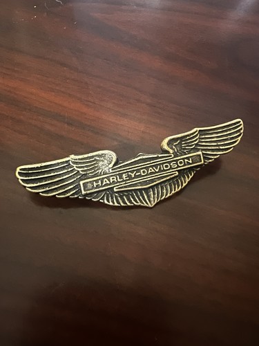 Harley Davidson Wings Pin Vintage Factory Tour Jacket Vest Hat Shirt Tie Badge