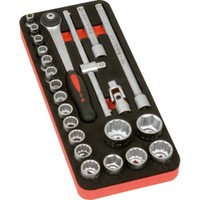 Set Mit 1/2 Zoll Umschaltknarre SteckschlüSselsatz 23 Tlg., 9804023001