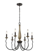 Generation Lighting 3115806-846 Simira Six Light Chandelier Hanging Modern