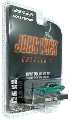 Greenlight 1/64 Scale 62020-F - Plymouth 'Cuda John Wick Chapter 4