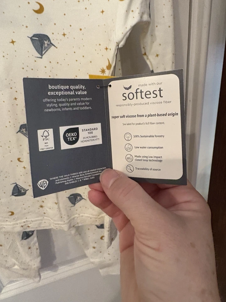 NWT Boys Size 2T Two Piece Pajama Set Modern Moments SKU TR12 - Image 3 of 4