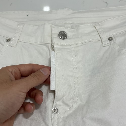Dsquared2 pantaloncino uomo denim bianco spille e toppe Made in Italy taglia 50 nuovo con etichetta - Foto 9 di 13