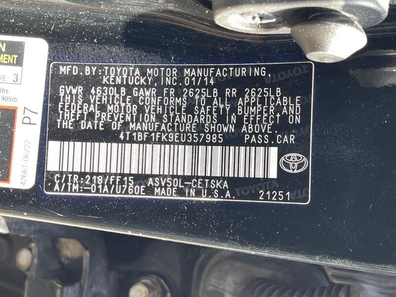 2012-2017 TOYOTA CAMRY PÁRA-BRISA 2.5L AT FWD 139K -SE- 59671 - Imagem 4 de 4