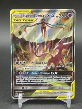 Pokemon TCG Espeon & Deoxys GX SM240 Tag Team Black Star Promo Holo NM