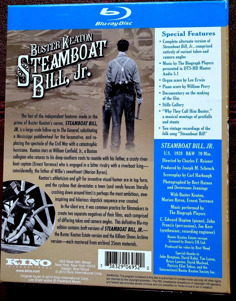 Blu-Ray STEAMBOAT BILL JR  - KINO, - Buster Keaton  - Clean! - Image 2 of 3