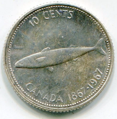 Canada  10 cents 1967 from mint set  lotmar4896
