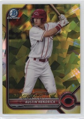 2022 Bowman Chrome Draft Sapphire Yellow 85/99 Austin Hendrick #BDC-61 10k8