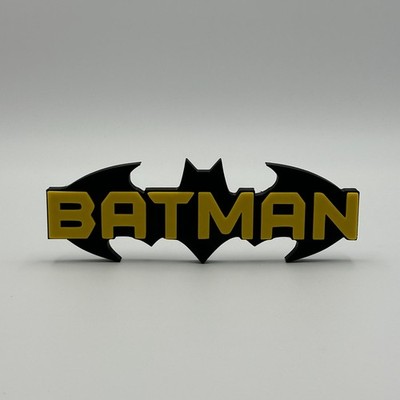 Batman DC Comics Logo 3D Printed Desk Decor   Superhero Collectible