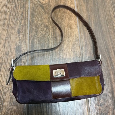 J&M DAVIDSON Shoulder Handbag Y2K Bag Hide Leather Made In England Shoulder Bag