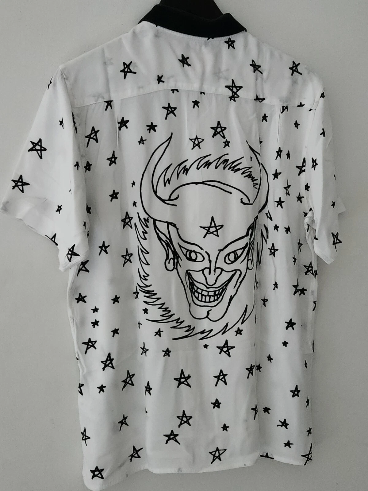 Chemise SS18 Supreme Devil rayonne S/S M medium œuvre originale par Daniel Johnston