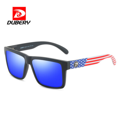 DUBERY Unisex Sport Polarized Square Sunglasses Outdoor Driving Fishing Glasses 