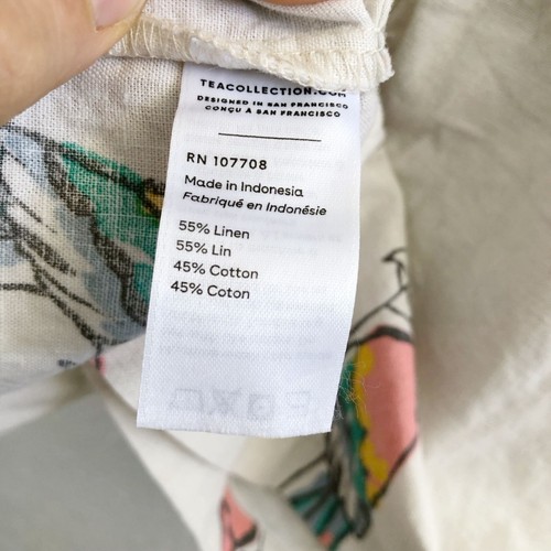 TEA COLLECTION Linen/ Cotton Blend Zipped Romper Size 5 - Picture 7 of 9