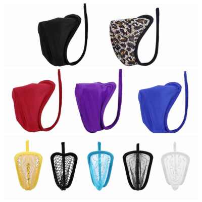DE Männer C-String Fischnetz Briefs Durchsichtig Netz String Tangas Unterwäsche
