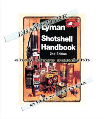 1976 wildlife hunters SHOTSHELL RELOADING AMMO tin sign big game hunter decor