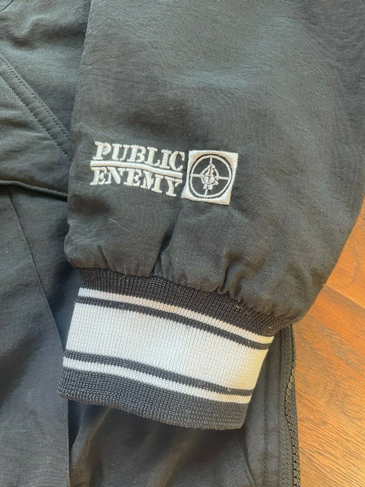 Supreme Public Enemy Starter Jacket 2006 Black Small Box Logo Vintage Coat  Nas